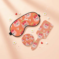 Personalized Pamper Gift Set | Teddy Bear & Cherry Print 3 Piece Kit