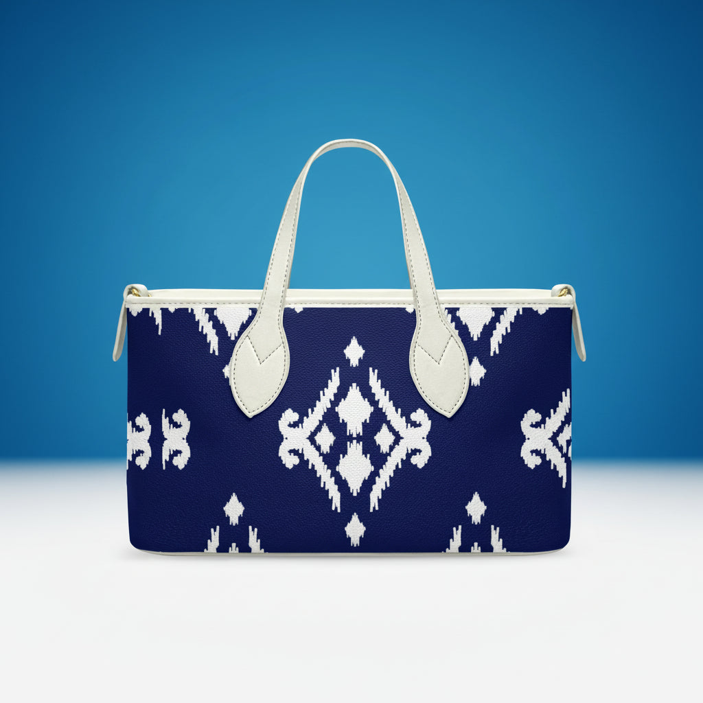 Navy Blue And White Handbags | Blue Mini Handbag
