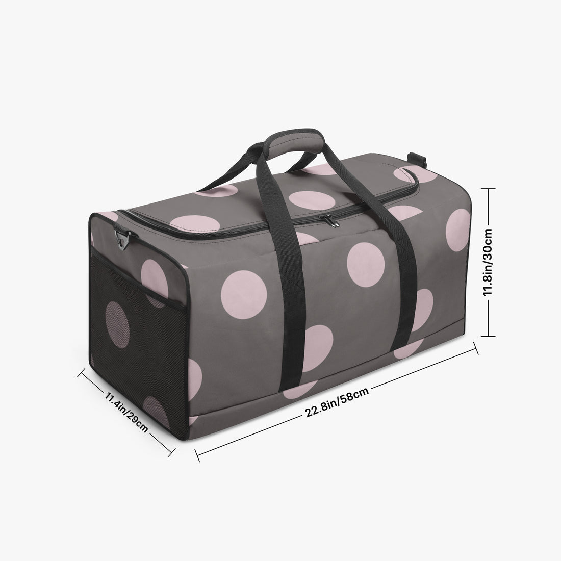 Brown Polka Dot Duffle Bag