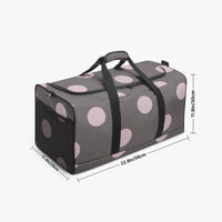 Brown Polka Dot Duffle Bag