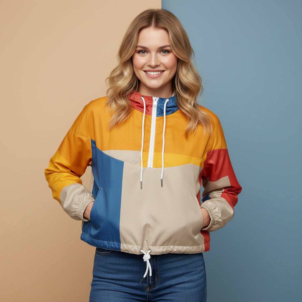 Colorblock Windbreaker Jacket | Women&