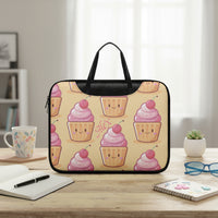 Vegan Leather Laptop Bag | Personalized 16 Inch Yellow Print Sleeve