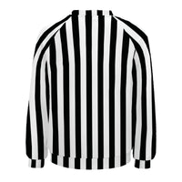 Women's Black and White Striped Sweatshirts Crewneck Pullover