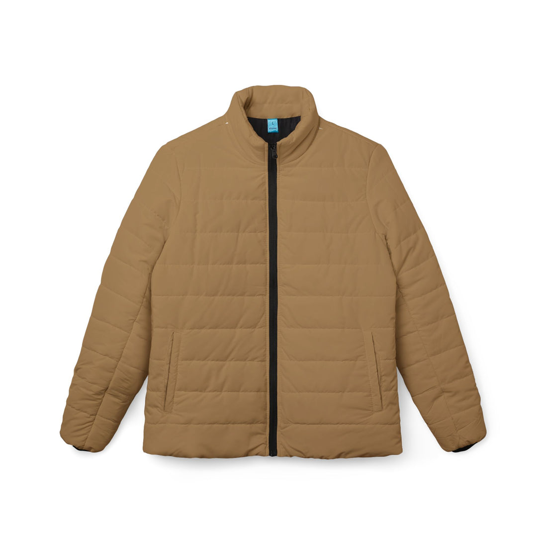 Camel Puffer Coat | Plain Camel Tan Classic Winter Jacket