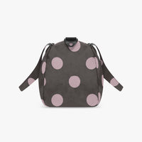 Women's Brown and Pink Polka Dot Canvas Sports Bag