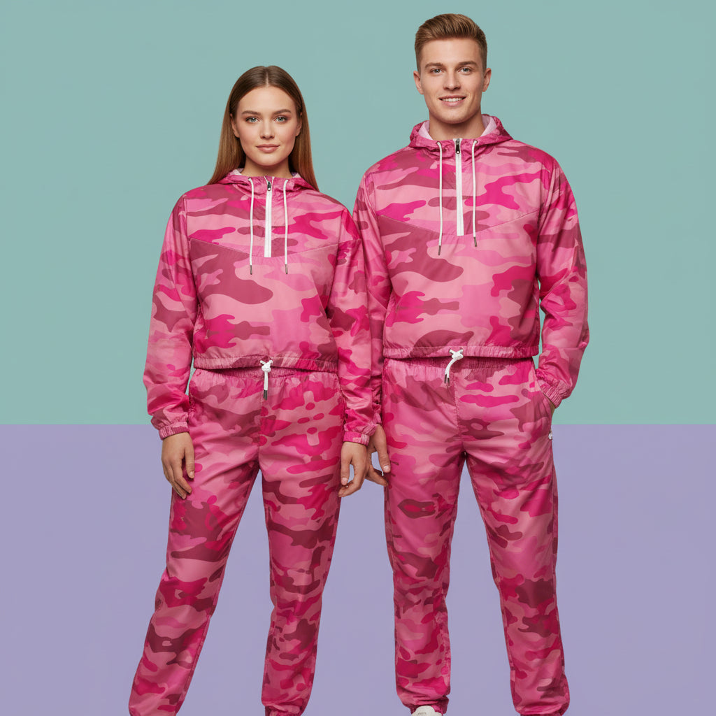 Camo Pink Pants | Unisex All-Over Print Streetwear Joggers