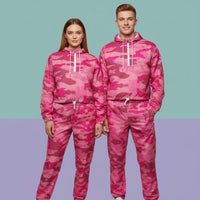 Camo Pink Pants | Unisex All-Over Print Streetwear Joggers