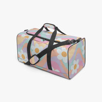 Duffle Bag Multi Colour Daisy Print Cute Canvas