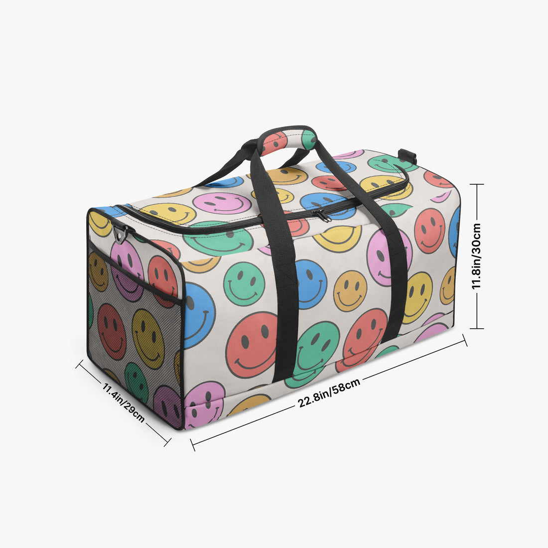 Smiley Face Funky Duffle Bag Cute Canvas
