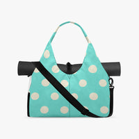 Women's Light Blue Polka Dot Canvas Chic Gym Bag