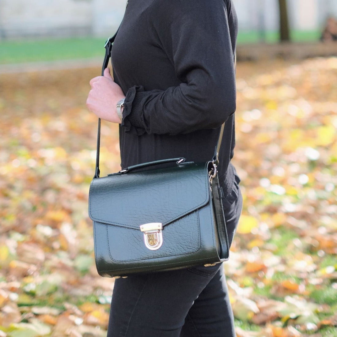 Executive Handmade Leather Sugarcube Grande - British Racing Green-1