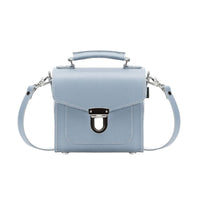 Handmade Leather Sugarcube Handbag - Lilac Grey-0