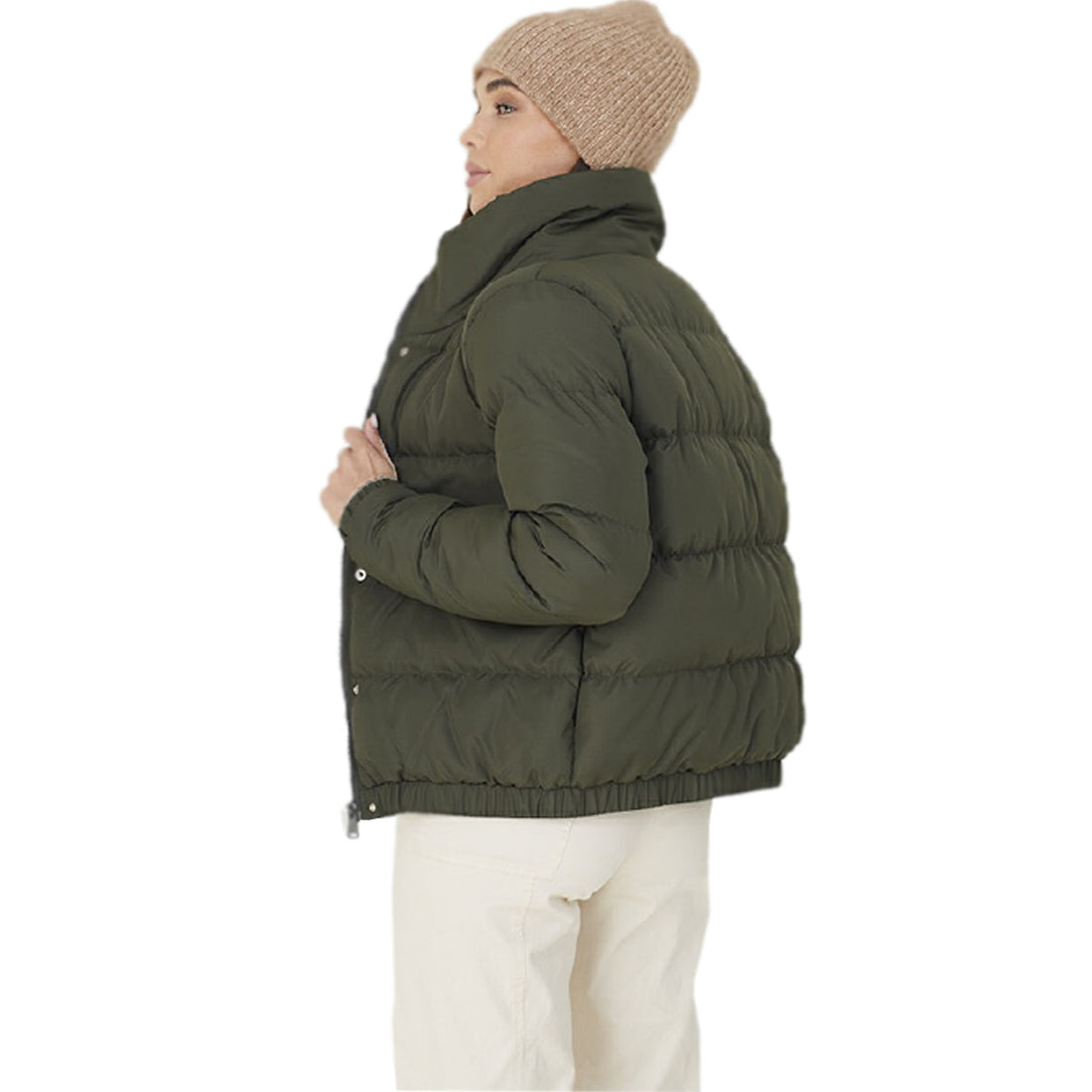 Ladies Brave Soul Slaypeach Puffer Jacket-3