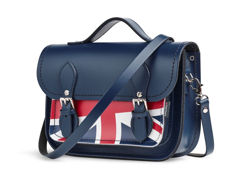Union Jack Midi Satchel - Navy-2
