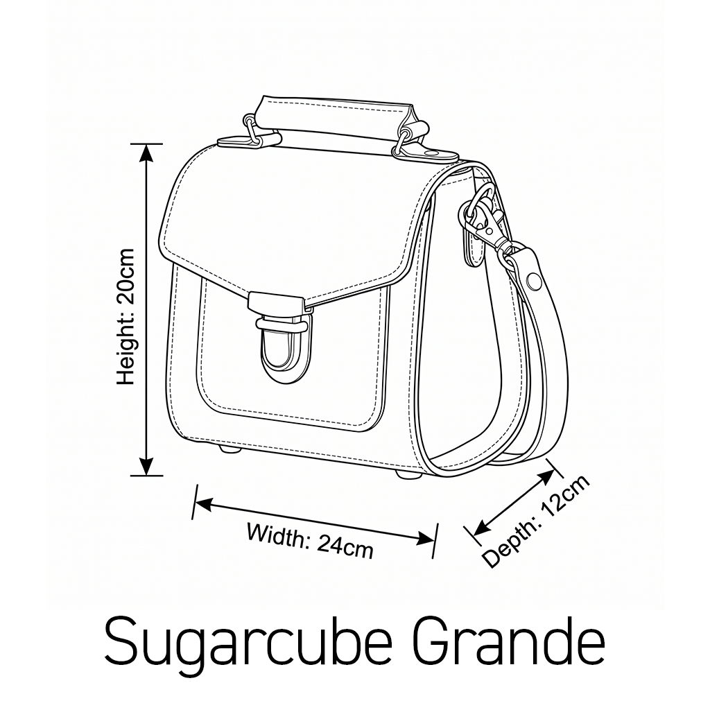 Executive Handmade Leather Sugarcube Grande - Marsala Red-4