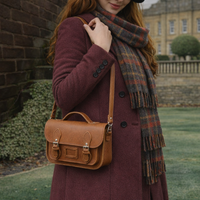 Leather Midi Satchel - Tannery Tan-1