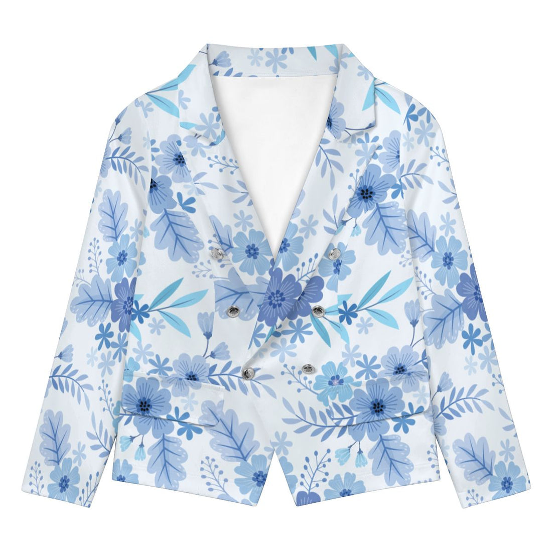 Blue Floral Blazer Women