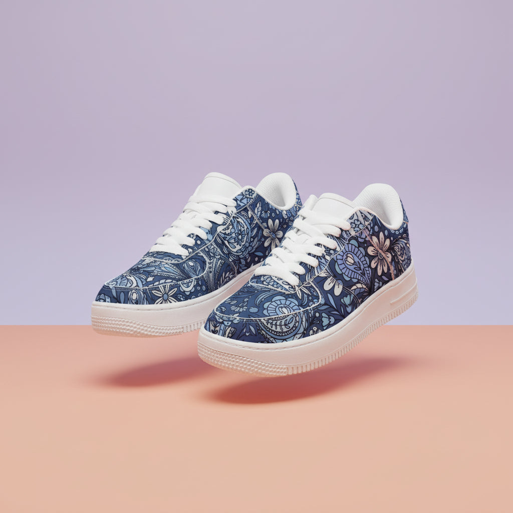 Navy Floral Sneakers | Women&