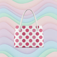 Pink Polka Dot Handbag | Pink Shoulder Handbag