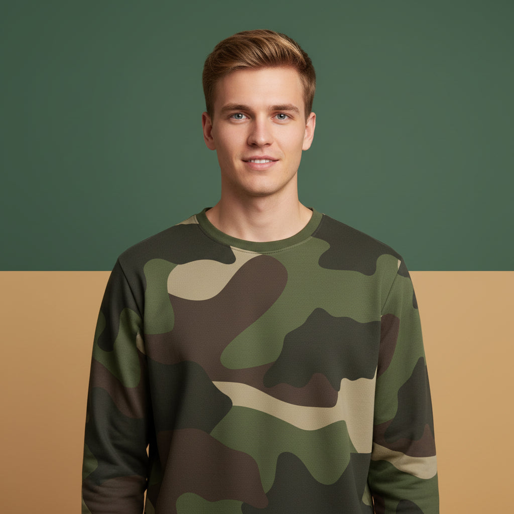 Camo Sweater | Aesthetic Green Camouflage Unisex Pullover
