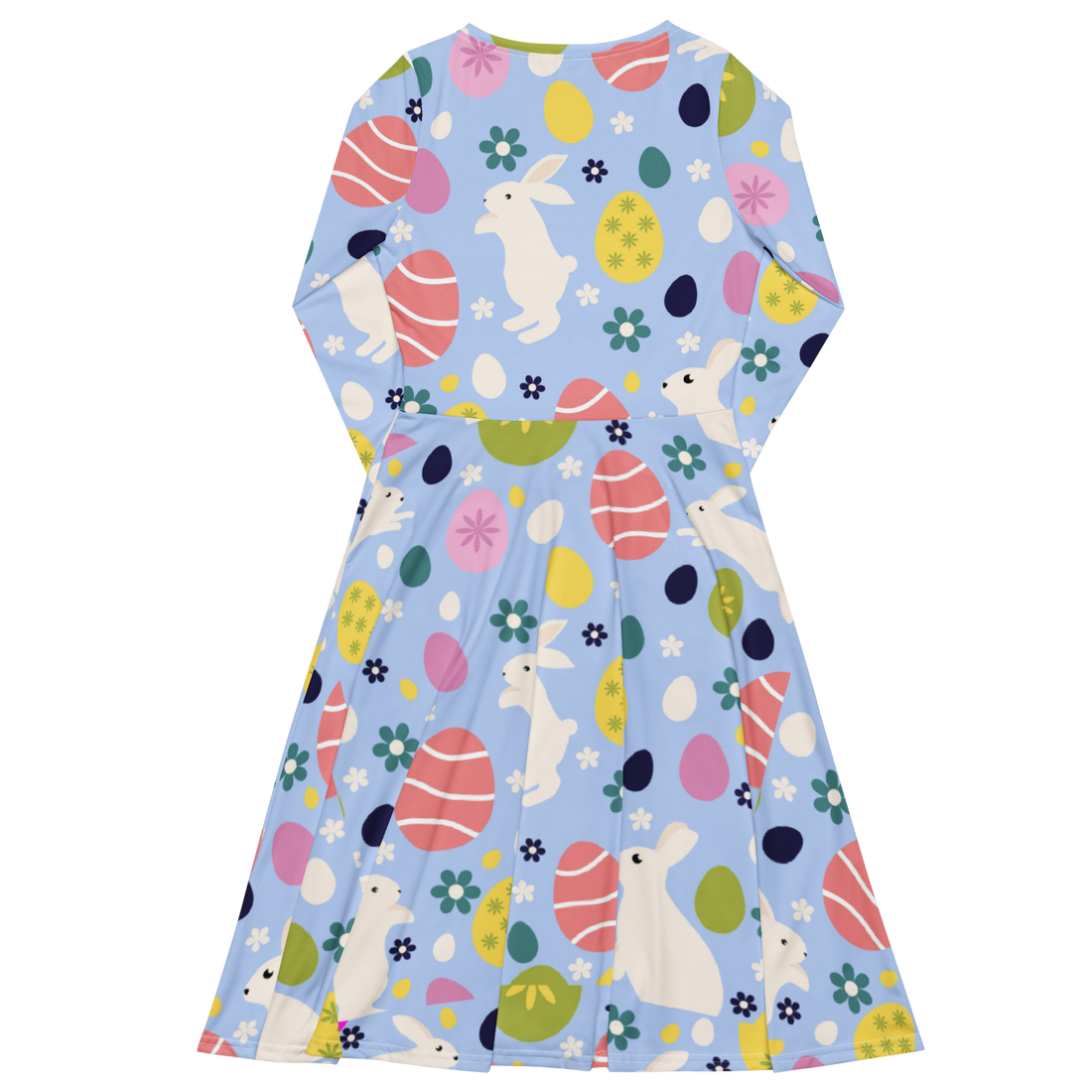Easter Blue Floral Dress | Light Blue Festive Midi