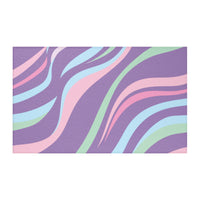 Geometric Purple and Green Rug