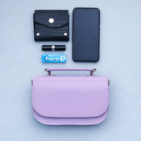 Aura Handmade Leather Bag - Pastel Violet-4