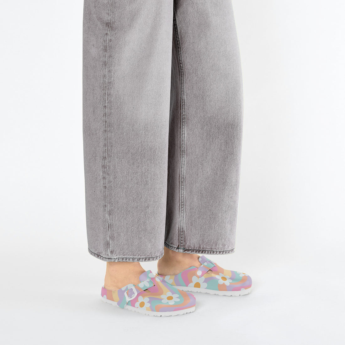 Daisy Floral Multi Coloured EVA Clogs Nurse Work Shoes