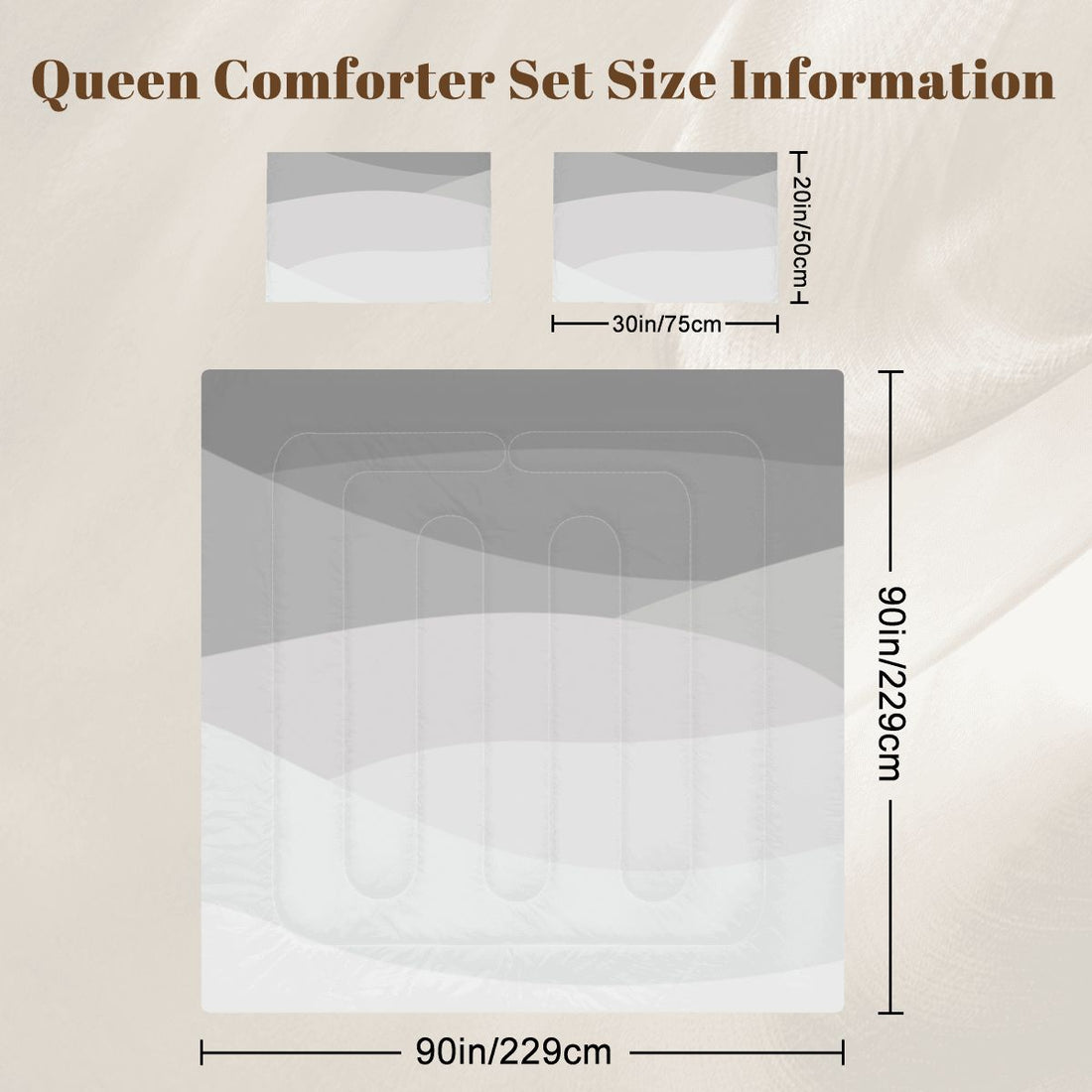 Abstract Geometric Grey and White Bedding Sets