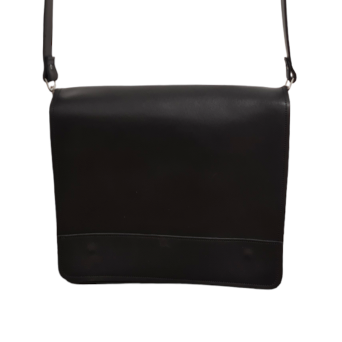 Soft Tannery Leather Messenger - Black-0