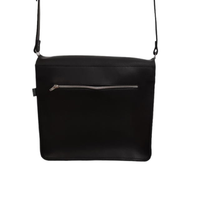 Soft Tannery Leather Messenger - Black-4