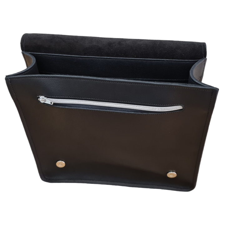Soft Tannery Leather Messenger - Black-3