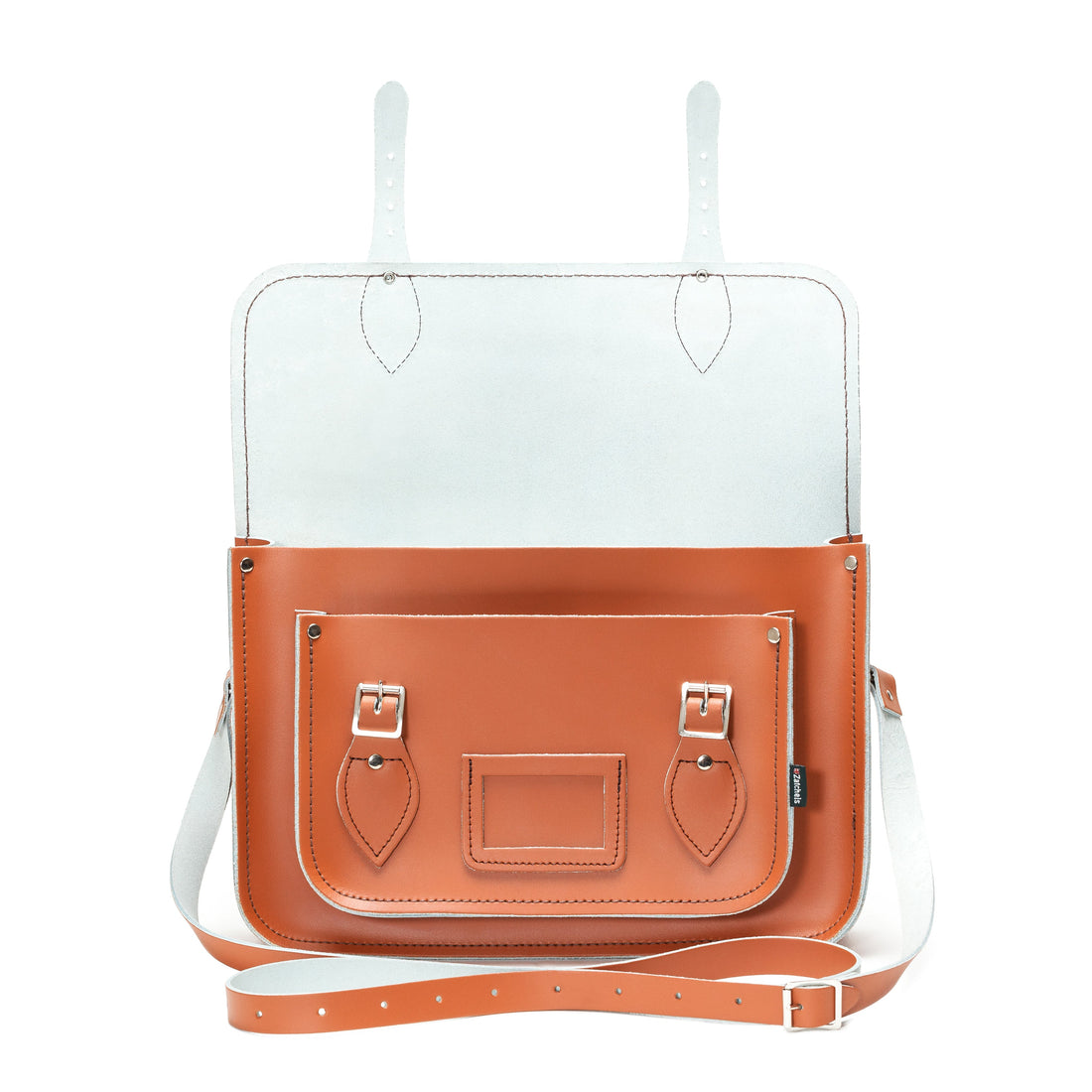 Handmade Leather Satchel - Burnt Orange-2