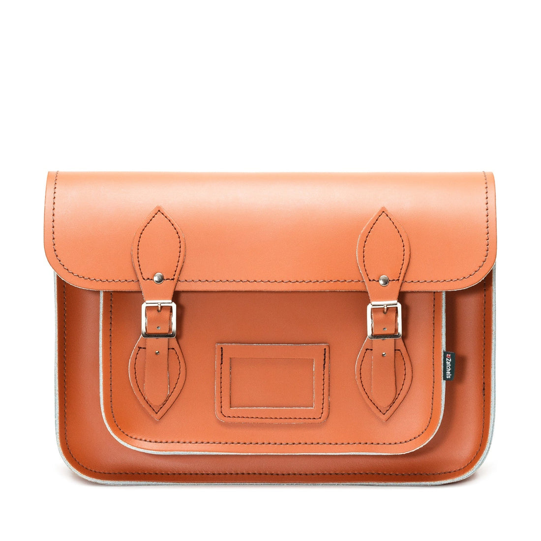 Handmade Leather Satchel - Burnt Orange-0