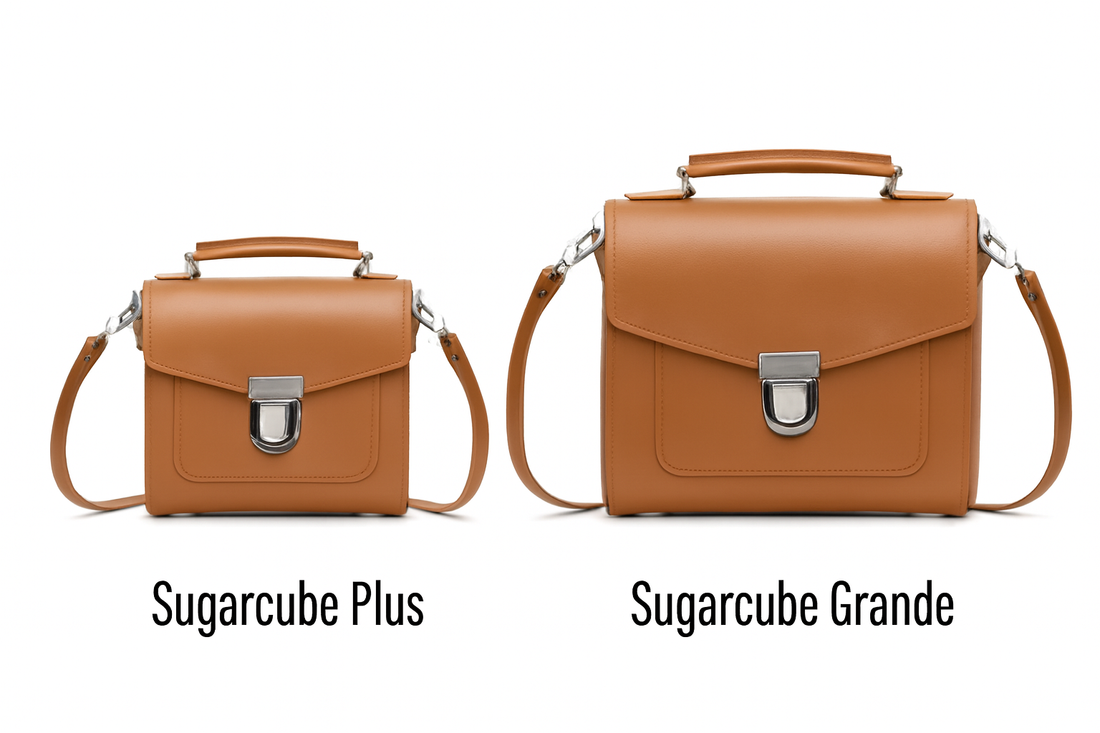 Handmade Leather Sugarcube Handbag - Burnt Orange-2