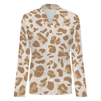 Cream Leopard Print Buttoned Cardigan
