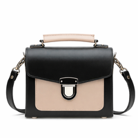 Handmade Leather Sugarcube Handbag - Cafe Noir-5
