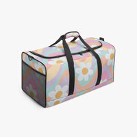 Duffle Bag Multi Colour Daisy Print Cute Canvas