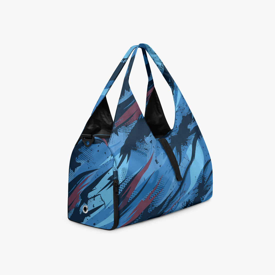 Gym Bag For Men in Blue Abstract Canvas