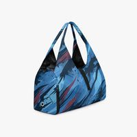 Gym Bag For Men in Blue Abstract Canvas