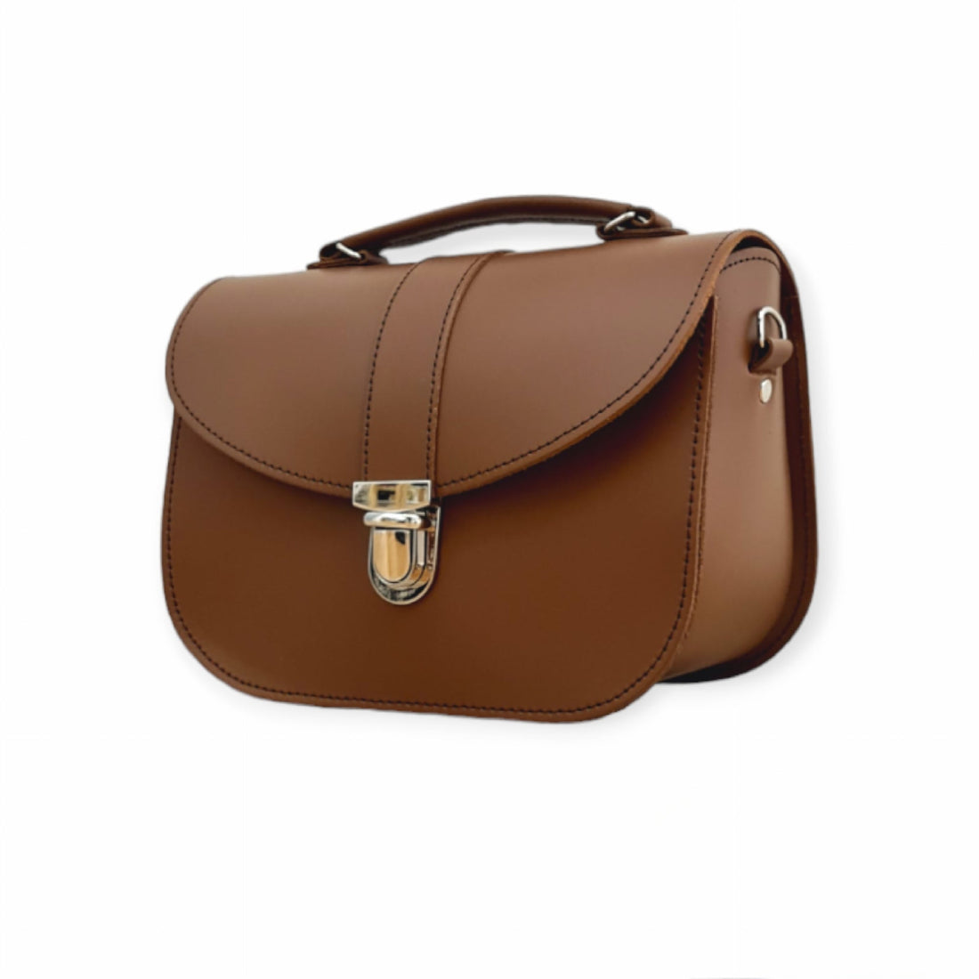 Olympia Handmade Leather Bag - Chestnut-2