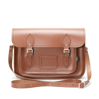Leather School Satchel - Chestnut-1
