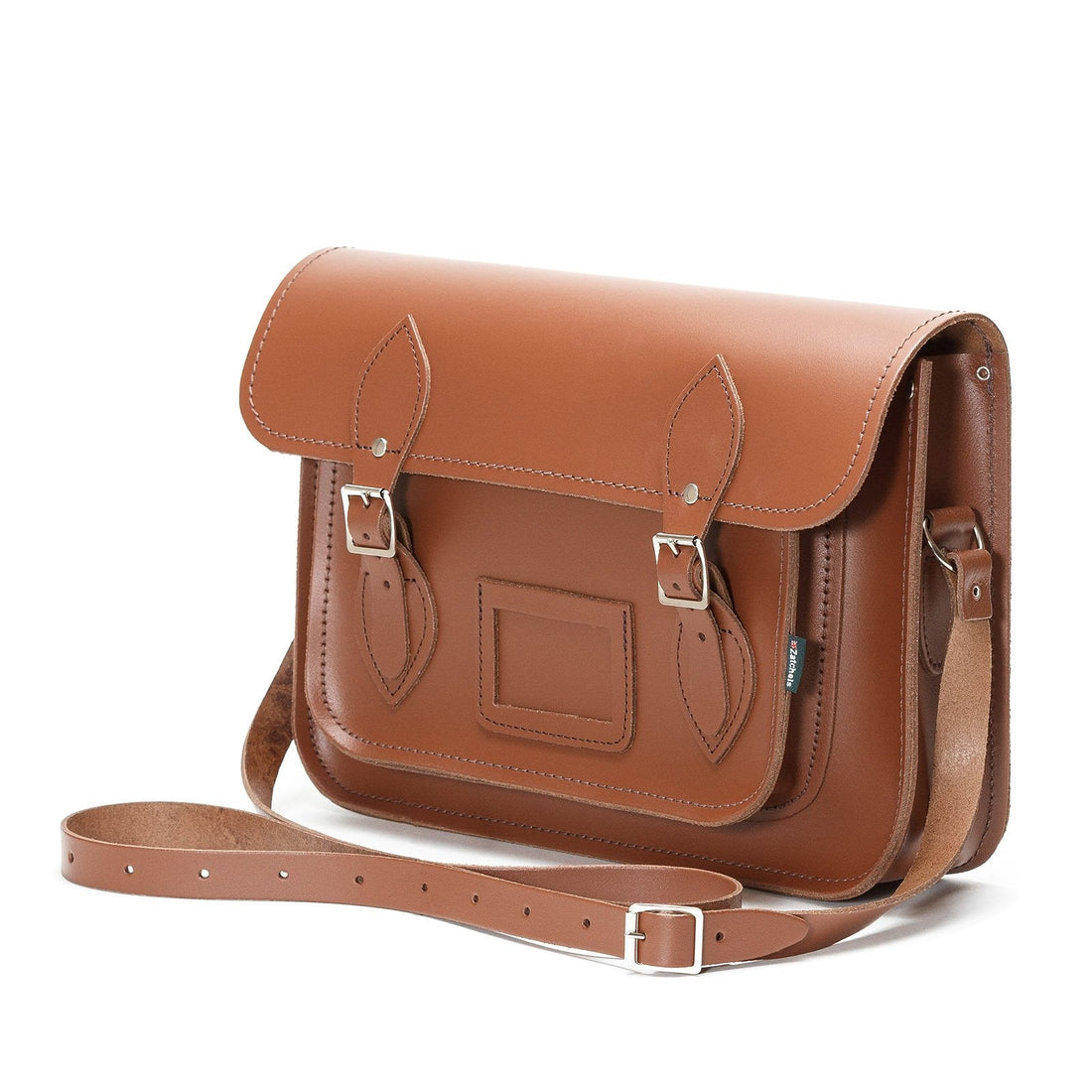 Leather School Satchel - Chestnut-2