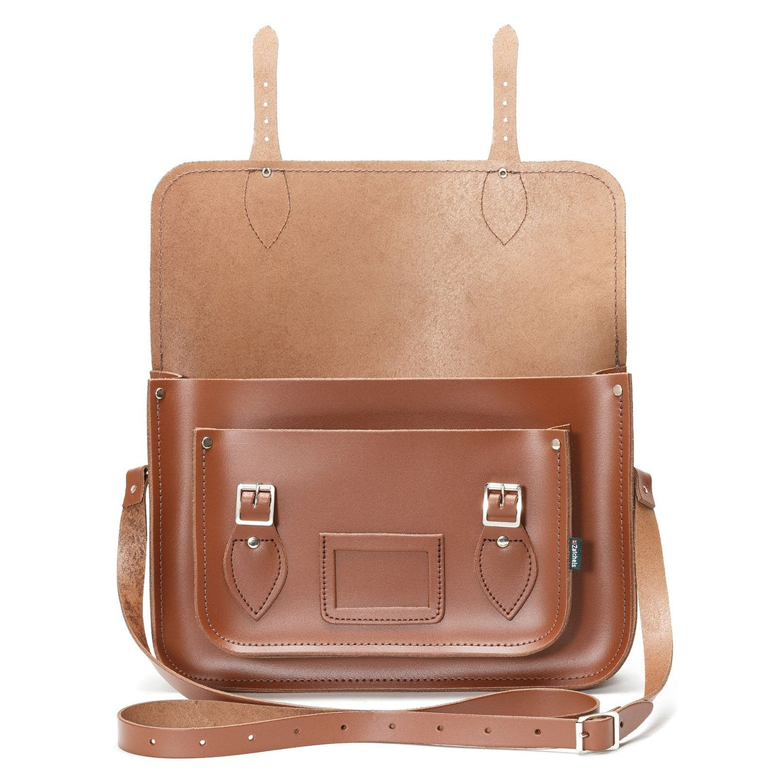 Handmade Leather Satchel - Chestnut-4