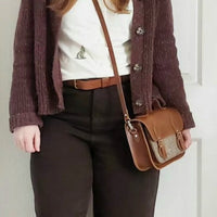 Midi Tannery & Tweed Satchel - Tan-1