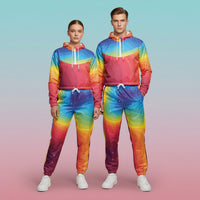 Colorful Windbreaker Jacket | Women's Cropped Pullover Hooded Jacket