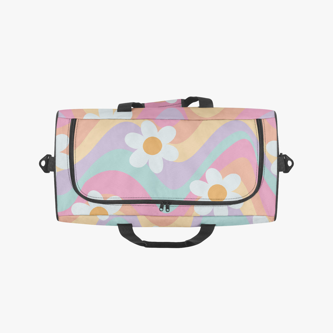 Duffle Bag Multi Colour Daisy Print Cute Canvas