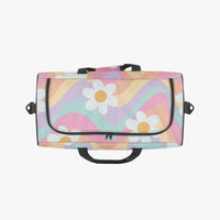 Duffle Bag Multi Colour Daisy Print Cute Canvas