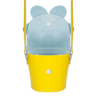 Handmade Leather Daisy Barrel Bag - Pastel Yellow-4