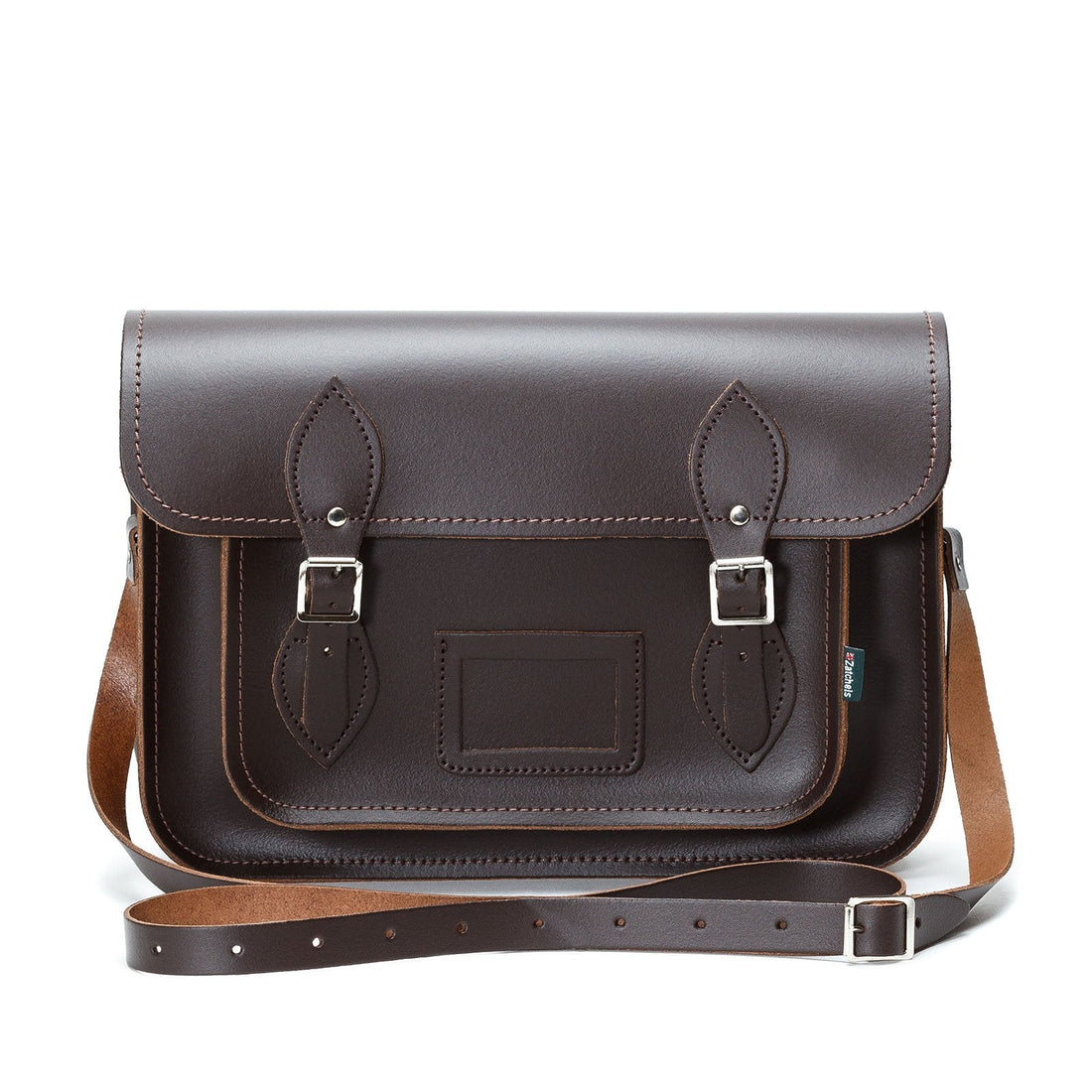 Handmade Leather Satchel - Dark Brown-2